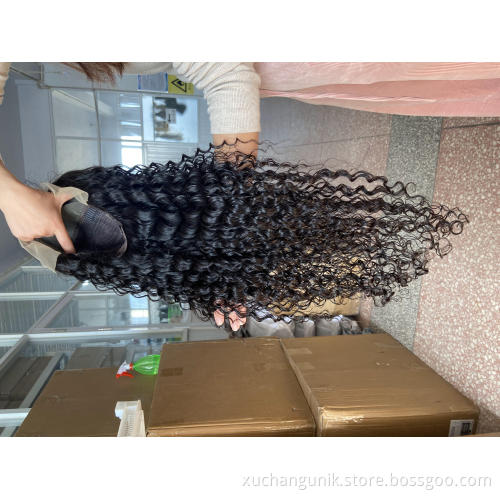 Uniky Hot Sale Wet And Wavy Lace Front Wig Wholesale 180% Density Long Transparent Swiss Water Wave 13X4 Pre-pluck Lace Wig